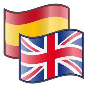 Drapeaux anglais et espagnol